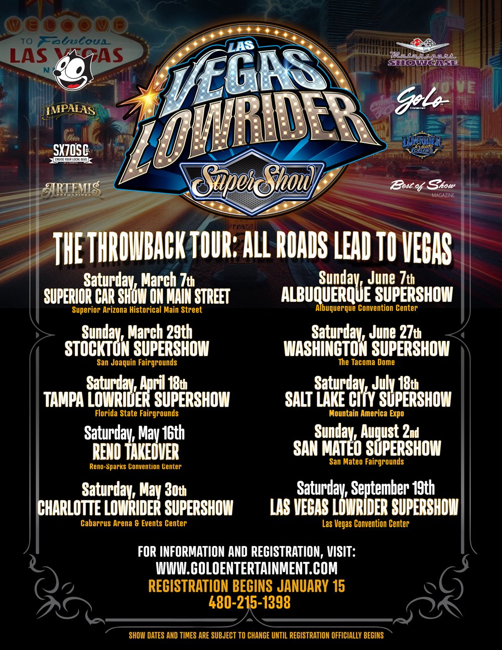Lowrider Throwback Tour Flyer